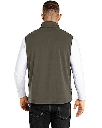 33,000ft Men's Fleece Gilets Lightweight Sleeveless Jacket Vest Windproof Bodywarmer Outerwear Golf Gilet With Zip Pockets for Hiking Cycling Running