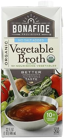 Bonafide Provisions Organic No Salt Added Vegetable Broth, 32 FZ