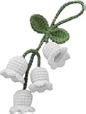 Cauaoa Creative Knitted Orchid Flower Keychain Charms Crochet Flower Pendant for Car Key Purse Phone Supplies Mini Macrame Keychains Boho Macrame Bag Charms or Car Key Purse Phone Wallet