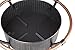 Fire Sense 60859 Fire Pit Copper Rail Steel Fire Bowl with Weave Pattern Wood Burning Lightweight Portable Outdoor Firepit Backyard Fireplace Included Screen Lift Tool - Antique Bronze - 27.5