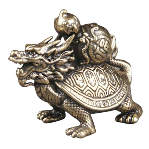 DOITOOL Messing Dekofigur Drache Schildkröte Tischdekoration Retro...