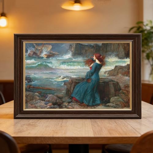 Tableau Miranda La Tempête Waterhouse impression sur toile haute définition