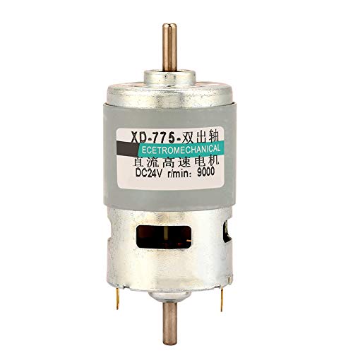 775 Motor 50W High Power Large Double Shaft Dc Motor for Mini Angle Grinder Table Saw Drill Electrical Tools(12V4500RPM with Bracket) ? (24V9000RPM No Stand)