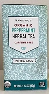Peppermint Tea Organic -- 20 Tea Bags -- Herbal Caffeine Free