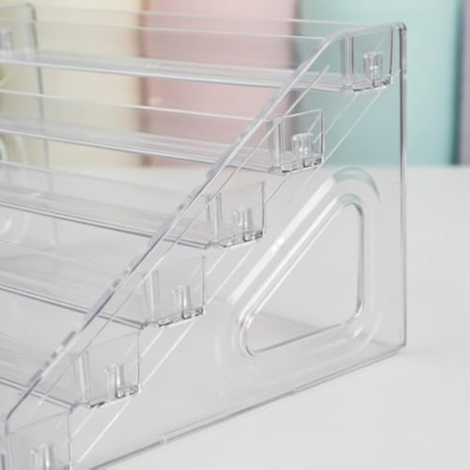 Transparent Clear Staircase Display Shelf, Multi Use Organizer