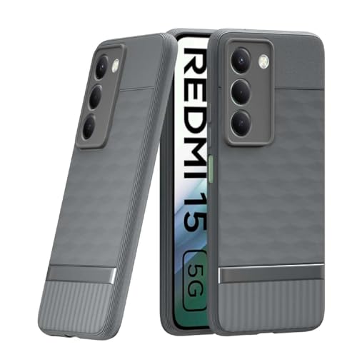 Image of Shockproof Case for Mi Redmi 15 5G | Full Camera Protection | TPU Flexible Back Cover for Mi Redmi 15 5G (Graphite Grey)