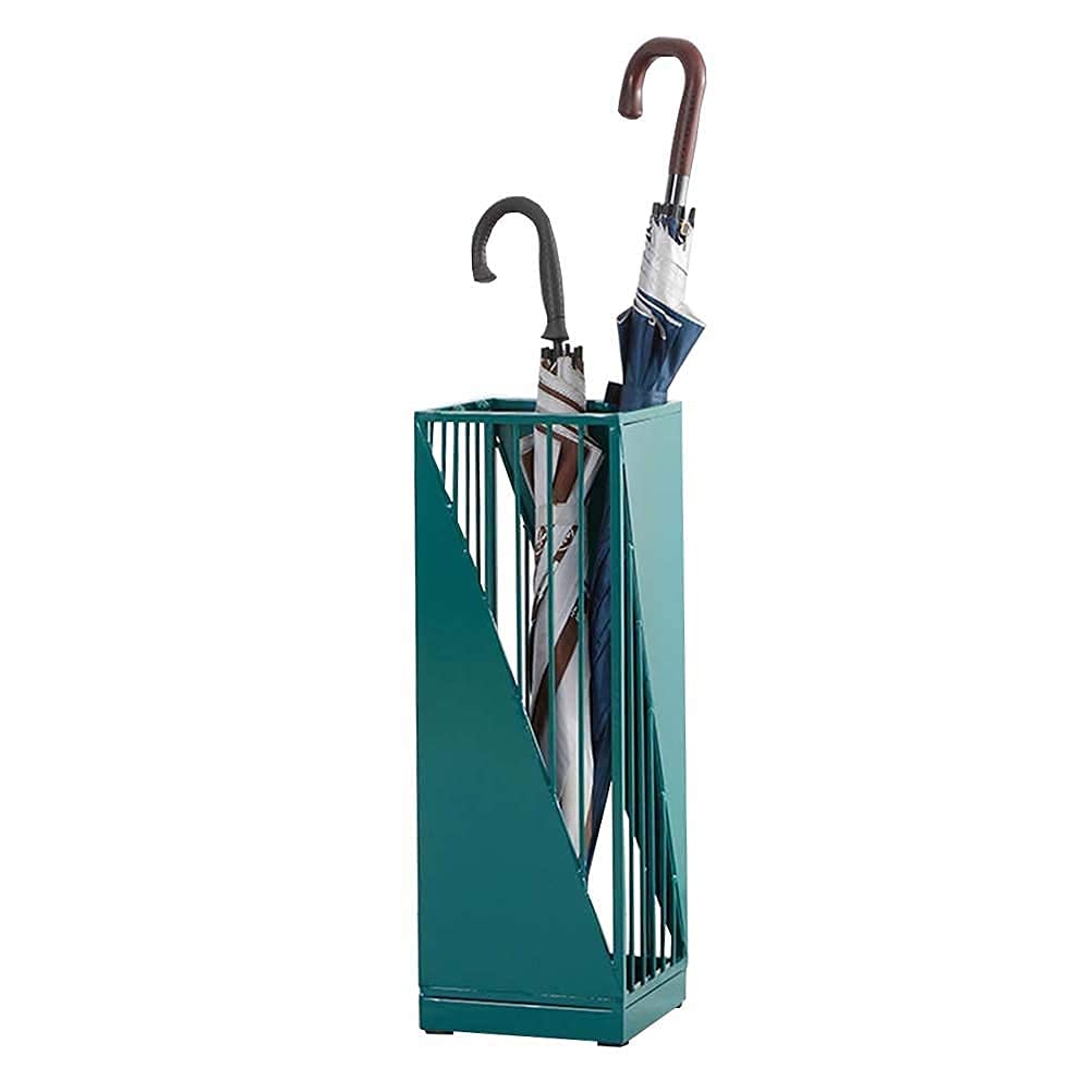 WXPGFEQ Umbrella Stand with 4 Hooks, Sturdy Metal Wrought Iron Hollow Design for Holding Folding Umbrellas, Hallway Entryway
