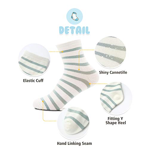 Image of Toddler Baby Girls Boys Socks Animal Pattern Children Ankle Cotton Socks 5 Pairs