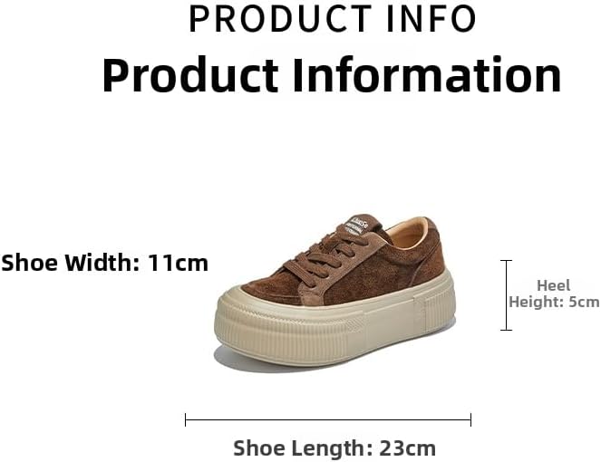 Women's Platform Sneakers, Lace-Up, Suede Material, Thick Sole, Casual Fashion Shoes - Image 8