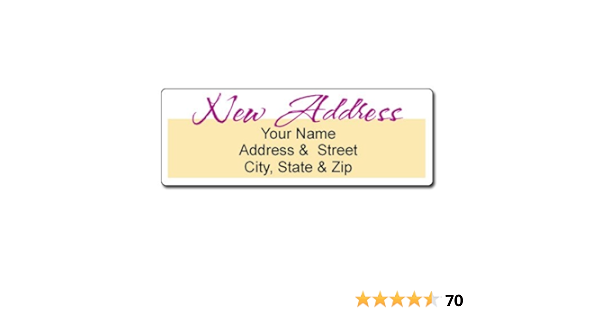 Amazon.com : We've Moved - New Address Label - Customized ...