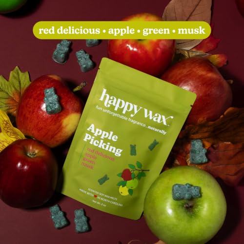 Image of Happy Wax Forever Fall Collection: Natural, Non-Toxic Scented Soy Wax Melts - Total 6oz Variety Pack: Autumn Breeze, Apple Picking, Pumpkin Spice Latte