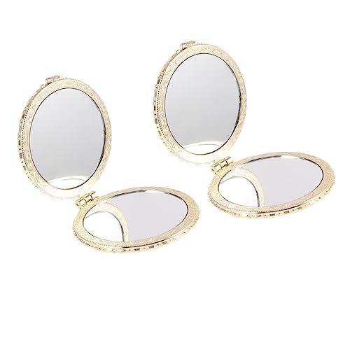 FUNOMOCYA 2 Unidades Mini Espelhos De Maquiagem Meias Femininas Espelho Compacto Espelho De Bolso Es