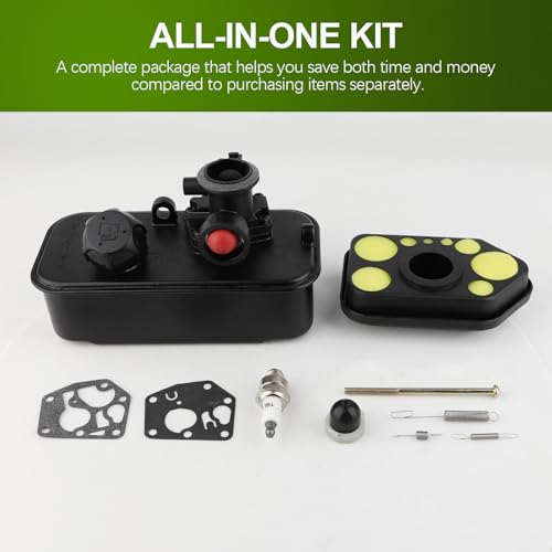 HUZTL Metal 795477 Carburetor 494406 Fuel Tank 493492 Air Cleaner Kit for 795469 794147 699660 794161 498809 498809A 498811 497619