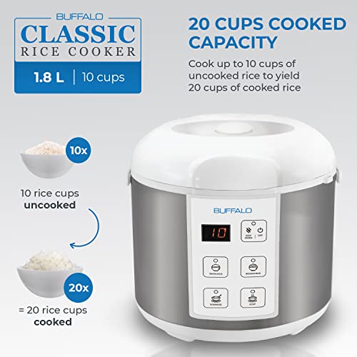 Buffalo-Classic-Rice-Cooker-with-Clad-Stainless-Steel-Inner-Pot-Electric-Rice-Cooker-for-WhiteBrown-Rice-Grain-Easy-to-clean-Non-Toxic-Non-Stick-Auto-Warmer-10-Cup