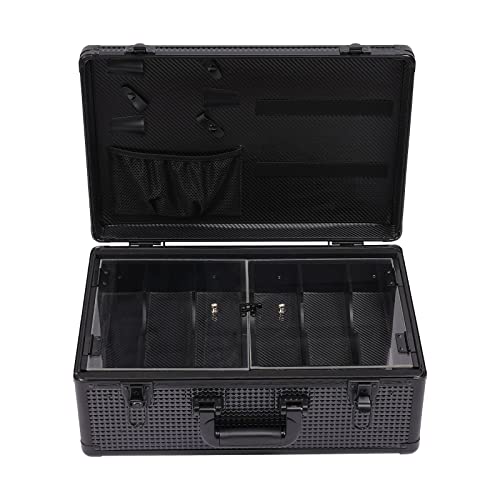LyeXD Beauty Professional Barber Case, Portable Travel Barber Carry Case with Lock for Clippers, Scissors, Combs & More, Aluminum Storage Travel Case with Lock