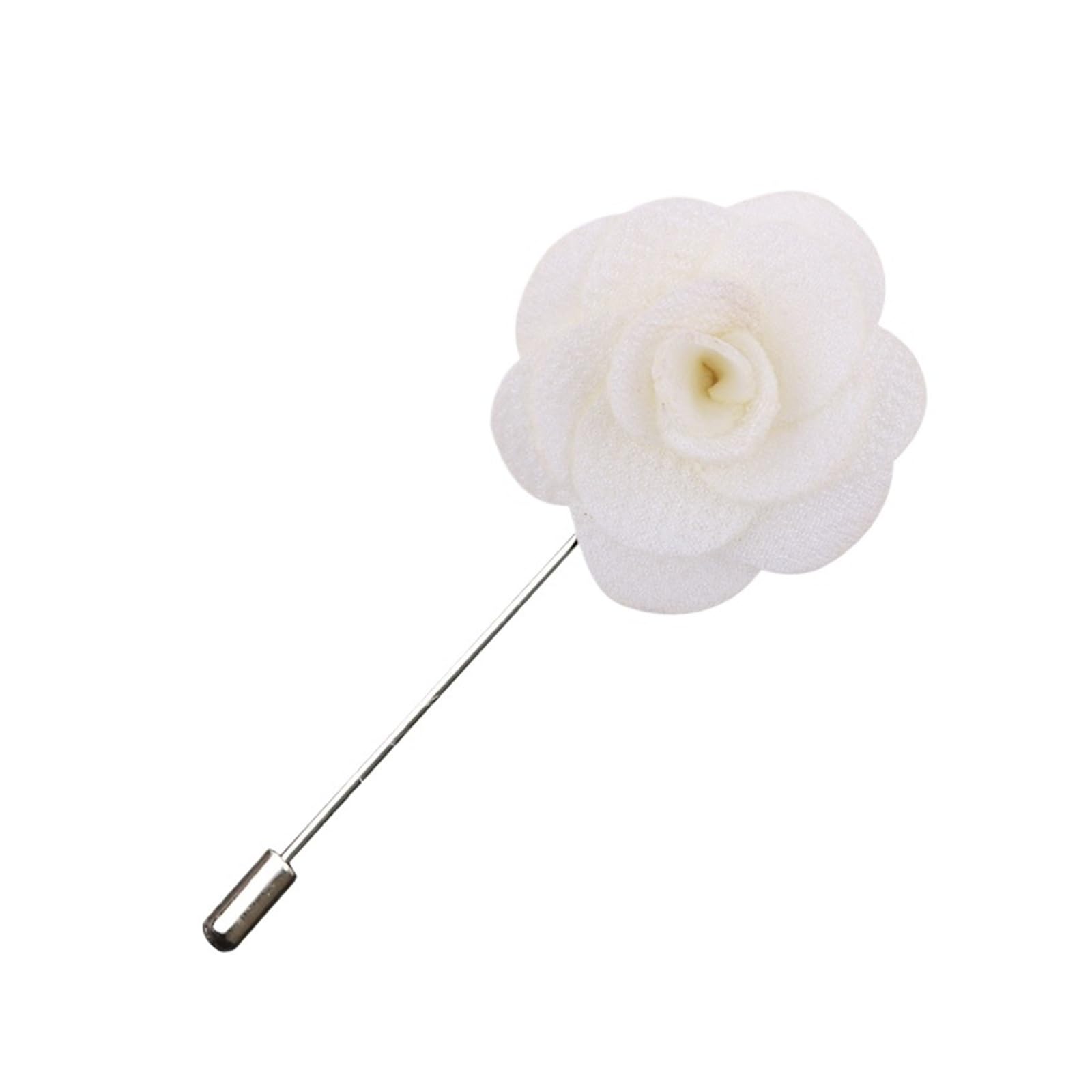 MQFBNNP Wedding boutonniere Wedding Silk Boutonniere Groom Brooch Pins Buttonhole(Beige)