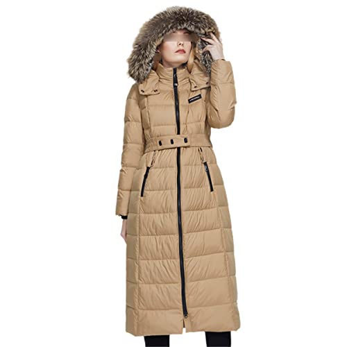 Veste d'hiver pour femmes longue et chaude coupe-vent imperméable Roquorl