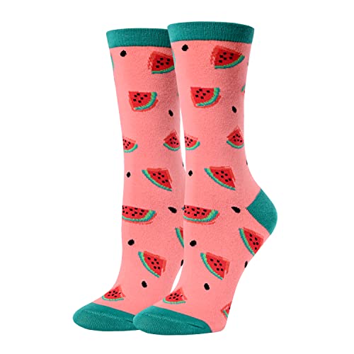 HAPPYPOP Watermelon Socks Watermelon Gifts for Women, Funny Novelty Gifts for Foodies