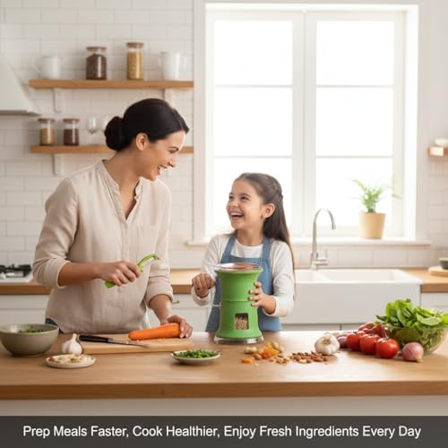 Image of Smart Chilly & Dry Fruit Cutter for Kitchen, Manual Oval Plastic Chopper with Stainless Steel Blades, Onion, Garlic, Vegetable, Mirchi & Peanut Cutting Machine
