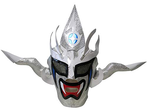 [Maskedmania] 【プロレスマスク】獣神サンダー・ライガー レプリカマスク 【復刻版】 ホワイト（シルバーラメ） ルチャリブレ プロレスのサムネイル