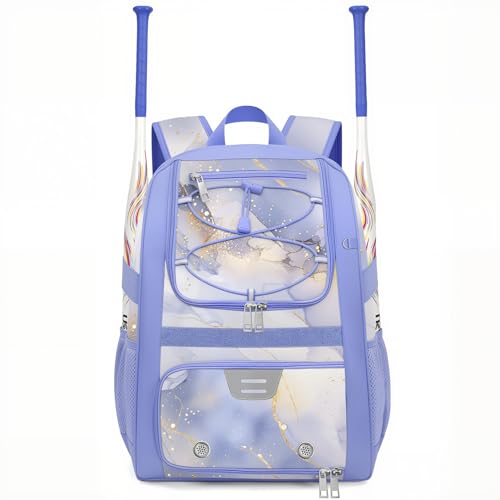 Image of Youth Baseball Bag - Softball Bag for Girls & Boys with Shoes Compartment, Bat Backpack for Baseball, T-Ball & Softball Equipment