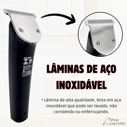 Barbeador e Aparador de Pelos Maquina Sem Fio Recarregável Inova HQ-209