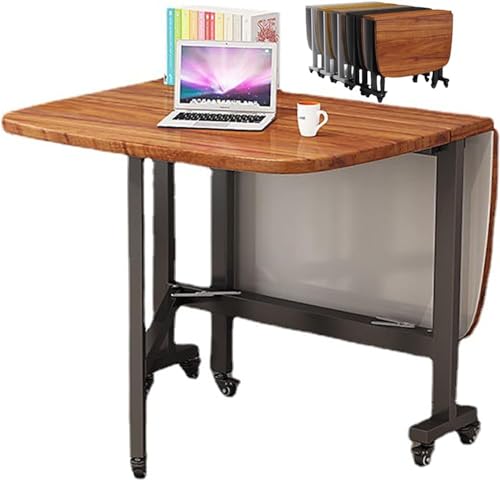 Mesa plegable con hojas colgantes – Mesa de comedor de cocina para interiores y exteriores con sillas para el trabajo, el estudio y las comidas familiares, perfecta para espacios pequeños