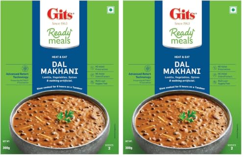 Gits Ready to Eat Dal Makhani, Pure Veg, Heat and Eat Indian Meal...