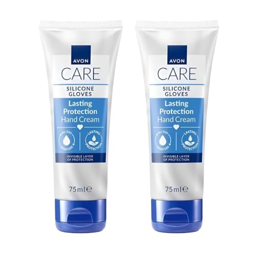 Avon Care Silicone Glove Protective Hand Cream – Long-Lasting Moisturizing Hand Cream for Dry Skin, Silicone & Glycerin, 2.5 fl oz (75 mL) Each, Pack of 2