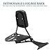 Passenger Sissy Bar with Luggage Rack Rear Backrest for Suzuki Boulevard M109R M109RZ M109R2 Limited Boss, Black