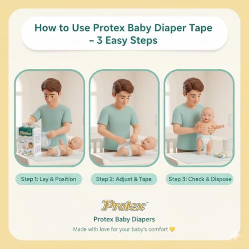 Image of Protex Premium Baby Diapers MEDIUM Taped Diapers(160 Counts)