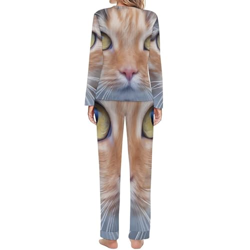 Pyjama femme chat t-shirt manches longues pour vos soirées cocooning hiver - 2