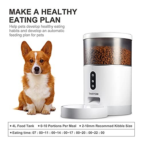 TAKIYOMI Automatic Cat Feeder,4L,Wi-Fi Enabled Smart Pet Feeder for Cats and Dogs, Smart Pet Feeder with APP Control… - Image 7