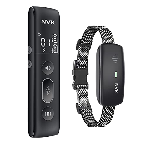 NVK Dog Shock Collar - Electric Dog Training Collar with Remote for Medium Large Dogs, Rechargeable Shock Collar with 3 Training Modes, Security Lock, Range up to 1600Ft