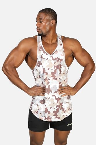 Jed North Men's Graphic Bodybuilding Tank Tops Gym Stringers Racerback,KhakiCamo,XX-Large