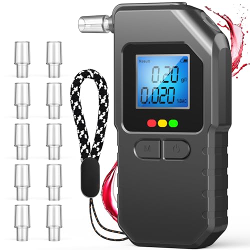 Breathalyzer, Professional-Grade Accuracy Portable Breath Alcohol Tester Breathalyzers for Alcohol...