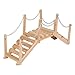 Shine Company 4963N Decorative Cedar Wood Garden Bridge with Side Rails, Natural