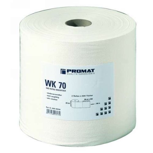 PROMAT 469501 Putztuch WK70 weiß reißfest L.380xB.290mm PROMAT 500Abrisse