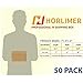HORLIMER 7x5x4 inches Shipping Boxes Set of 50, Brown Corrugated Cardboard Box Literature Mailer