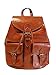 Vintage Style marokkanischer Rucksack aus echtem Leder, handgefertigt, Hellbraun, hautfarben, H37 W32