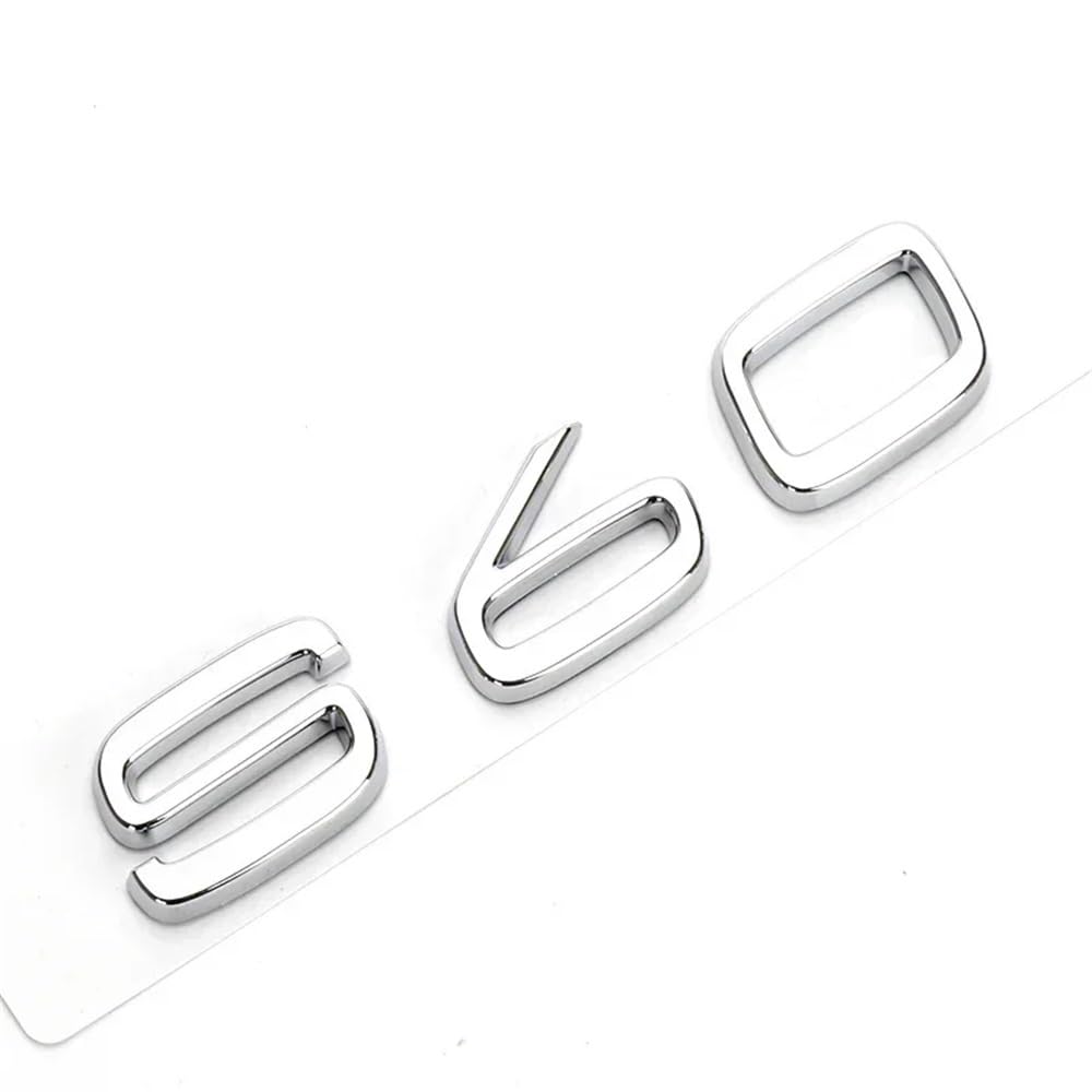 YTQMoreBNZ YYDStes ABS Car Body Trunk Emblem Sticker Compatible With Volvo S40 S60 S80 S90 S80L S60L