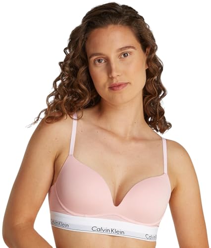 Calvin Klein Damen Push-Up BH Plunge mit Bügel, Rosa (Buff Pink), 85A – Ansicht 1