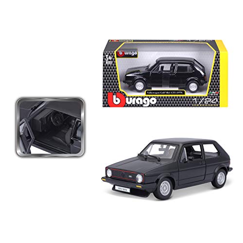 Bburago Bburago VW Golf 1 GTI (1979): Modellauto im Maßstab 1:24, Türen zum Öffnen, 19 cm, schwarz (18-21089BK) - Funktionsansicht 11 | Automodelle