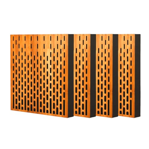 Image of Timber Acoustics Abfuser Mini Acoustic Panel | Diffusion & Absorption | Reduces Echo | For Studios, Home Theatres & Living Spaces | 1ft x 1ft x 2in (Matrix Fade, Set of 4)