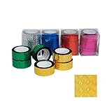 キラキラ光る ホログラムテープ 金 20mm×約20m巻 (3巻入り)