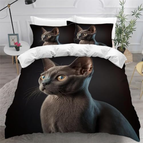 Animaux mignons housse de couette anti-plis en microfibre douce lit double - 2