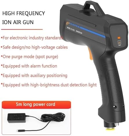 Upgrade Ionizing Air Blowing Gun - Handheld Anti-Static Dust Removal Tool with Detection Light, Efficient Static Eliminator for Electronics Repair and Maintenance