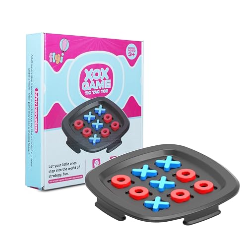 Image of FLYI XOX Game - Tic Tac Toe Board Game for Kids & Adults 2 Player Strategy & Brain Puzzle Training Portable Non-Toxic Plastic Toy Suitable for Family Indoor Game Best for Return Gifts| Ages 3+