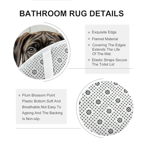 Tapis antidérapant et rideau de douche Cane Corso étanche - 6