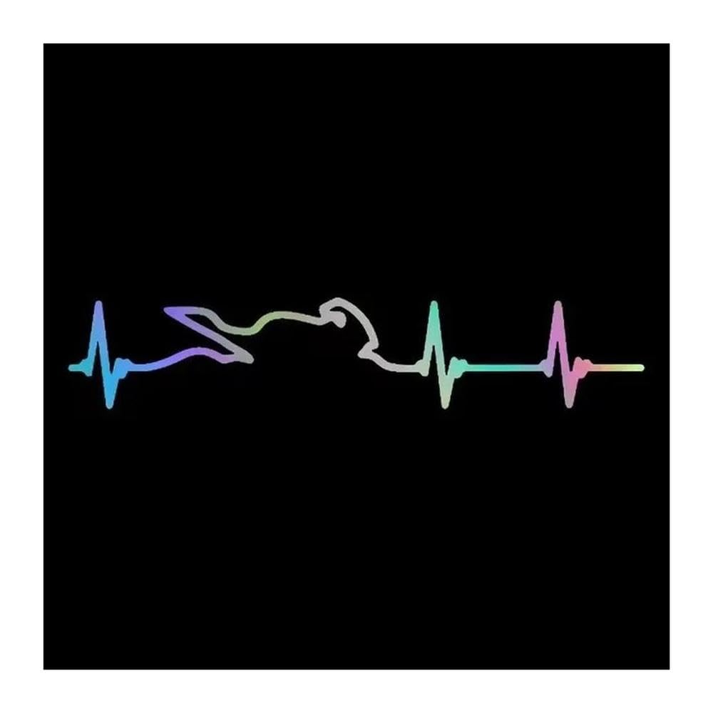 Stickers Heartbeat Waterproof Car Motorbike Reflective Decoration Decal(Laser)